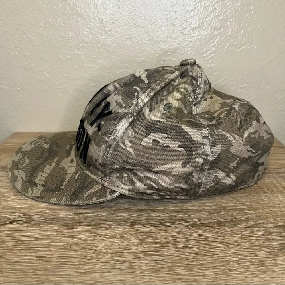 Harley Davidson Camo Camouflage Green Baseball Cap Hat Men's size small